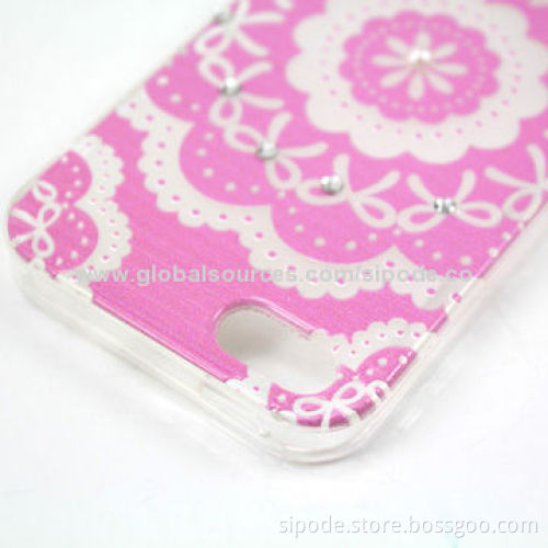 Colorful design TPU cover for iPhone 5/5s with rhinestones